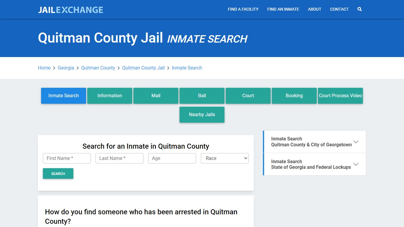 Quitman County Jail, GA Inmate Search: Roster & Mugshots