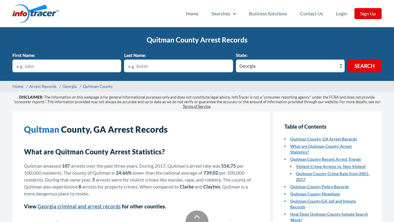 Quitman County, GA Arrests, Mugshots & Jail Records - InfoTracer