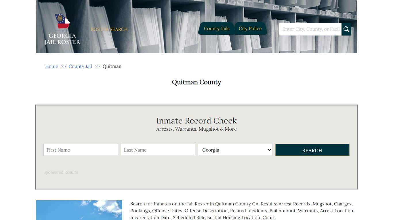 Quitman County - Georgia Jail Inmate Search